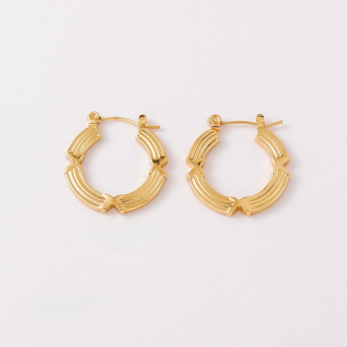 Mariah 18K Gold Plated Hoops Earrings Jewelry