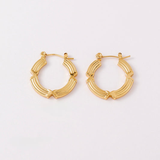 Mariah 18K Gold Plated Hoops Earrings Jewelry