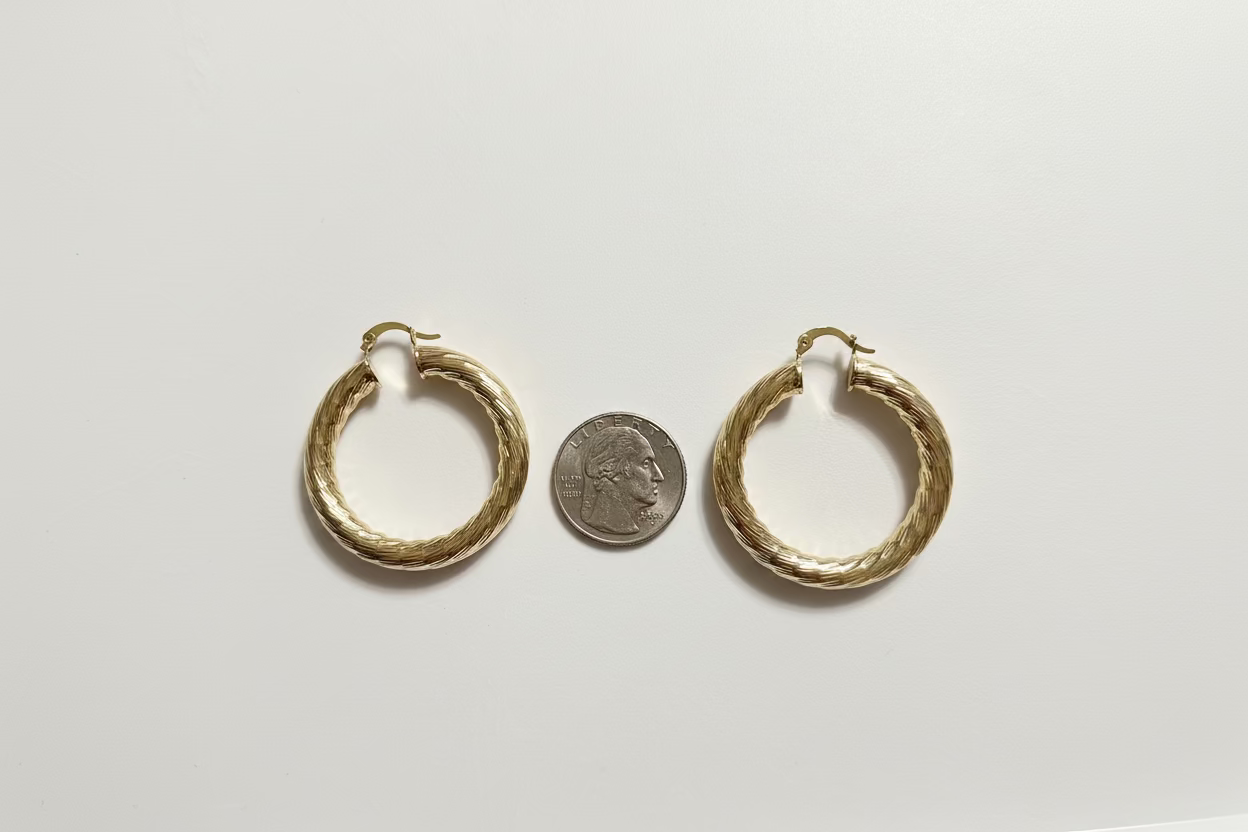 Vibey Earrings Gold Plated Round Hoop Jewelry