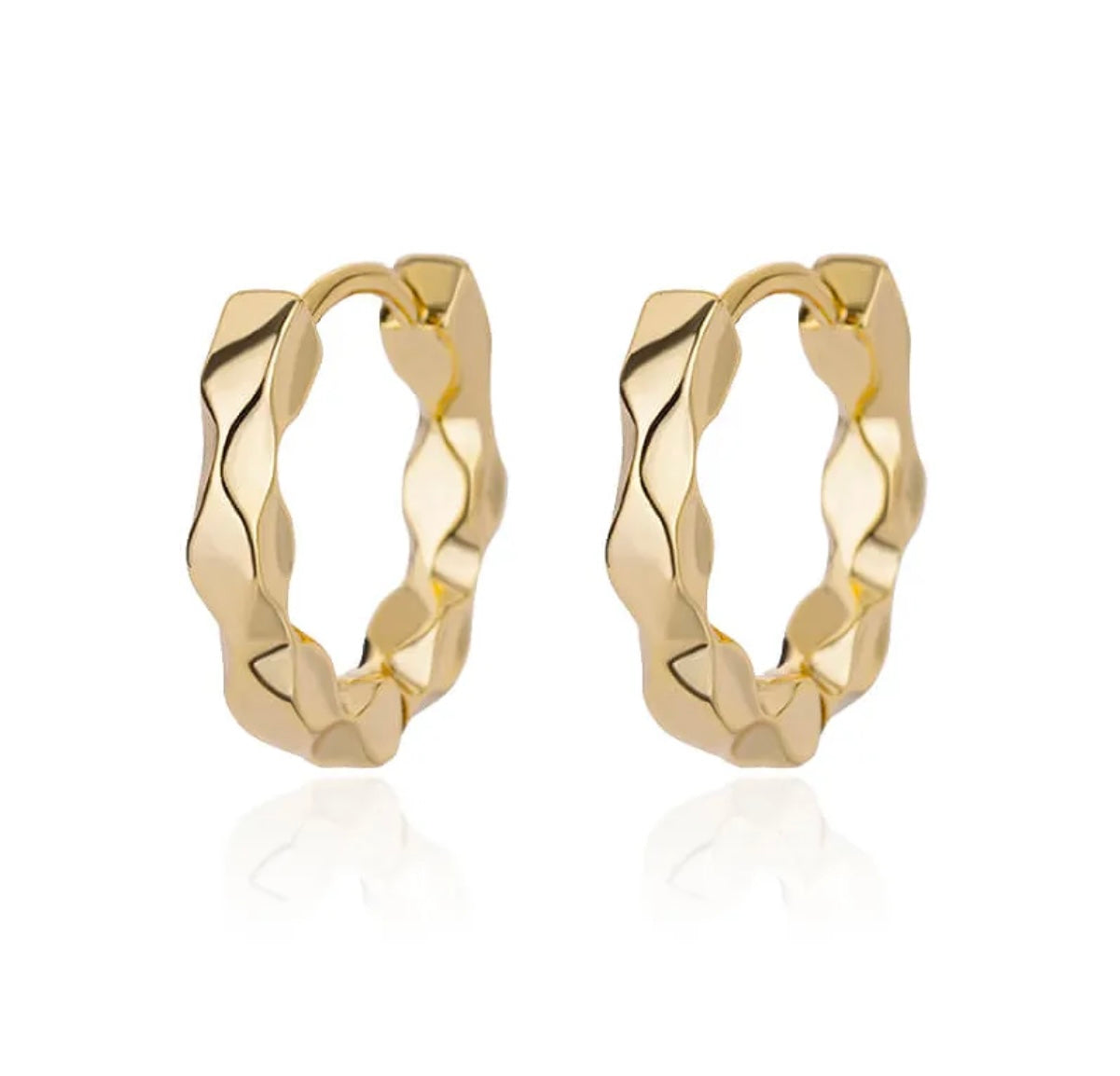 Ellie 18K Gold Plated Earrings Hoop Huggies