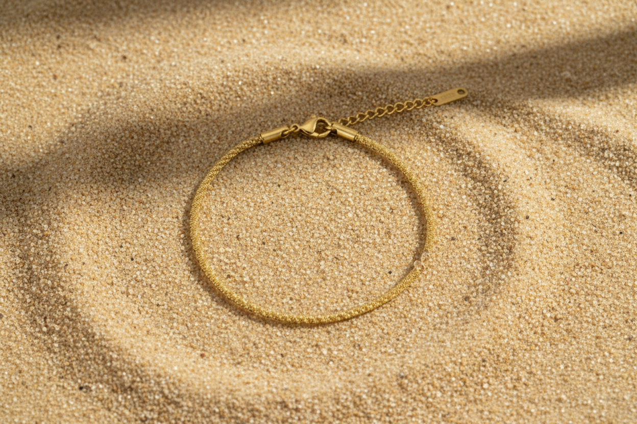 Zee Bracelet, 18K Gold Plated Steel