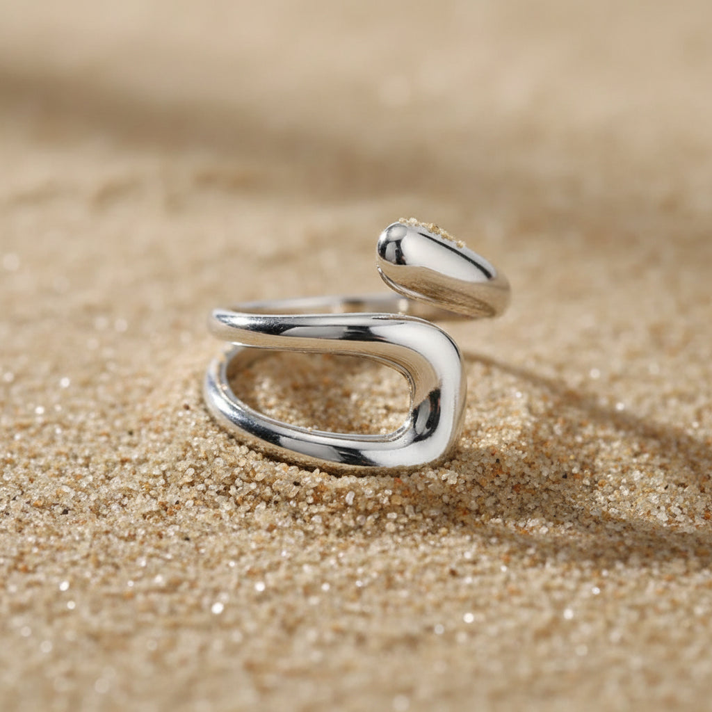 Fly 18K Gold Plated Stainless Split Steel Ring Jewelry