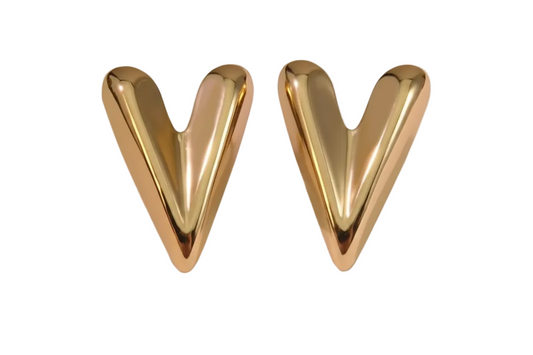 Boo'd Up Earrings Gold Plated Hearts Jewelry