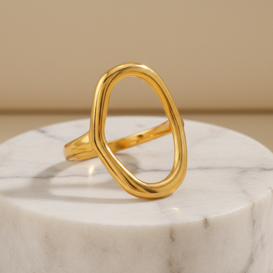 Mands 18K Gold Plated Stainless Steel Ring Jewelry