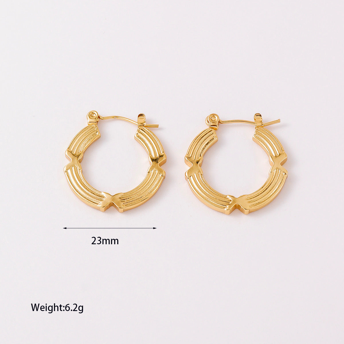 Mariah 18K Gold Plated Hoops Earrings Jewelry