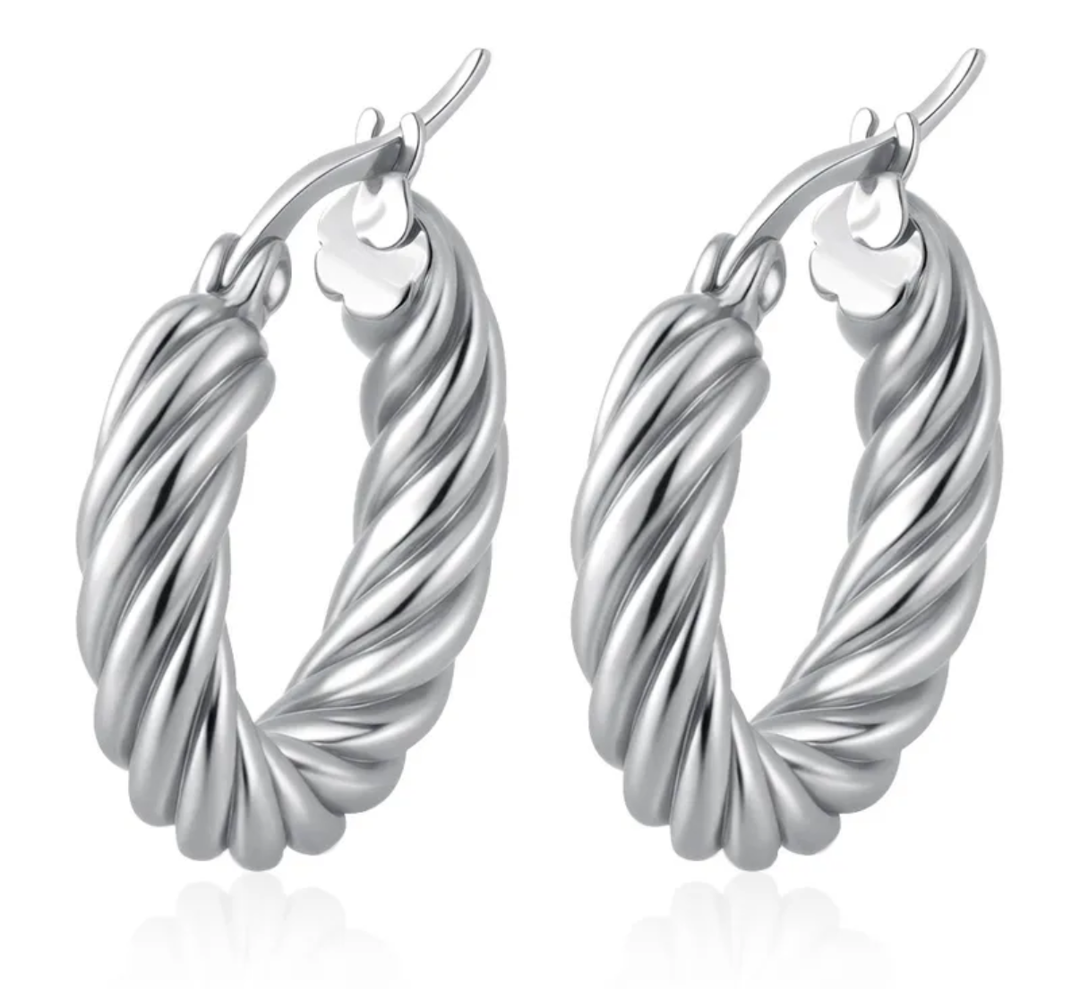 Boop Huggie Earrings 18K Gold Plated Round Hoop Jewelry Silver