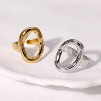 Mands 18K Gold Plated Stainless Steel Ring Jewelry