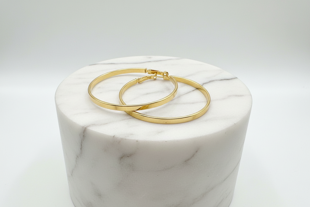 Rihs 18K Gold Plated Stainless Steel Earrings Jewelry