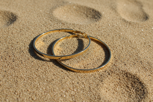 Rihs 18K Gold Plated Stainless Steel Earrings Jewelry