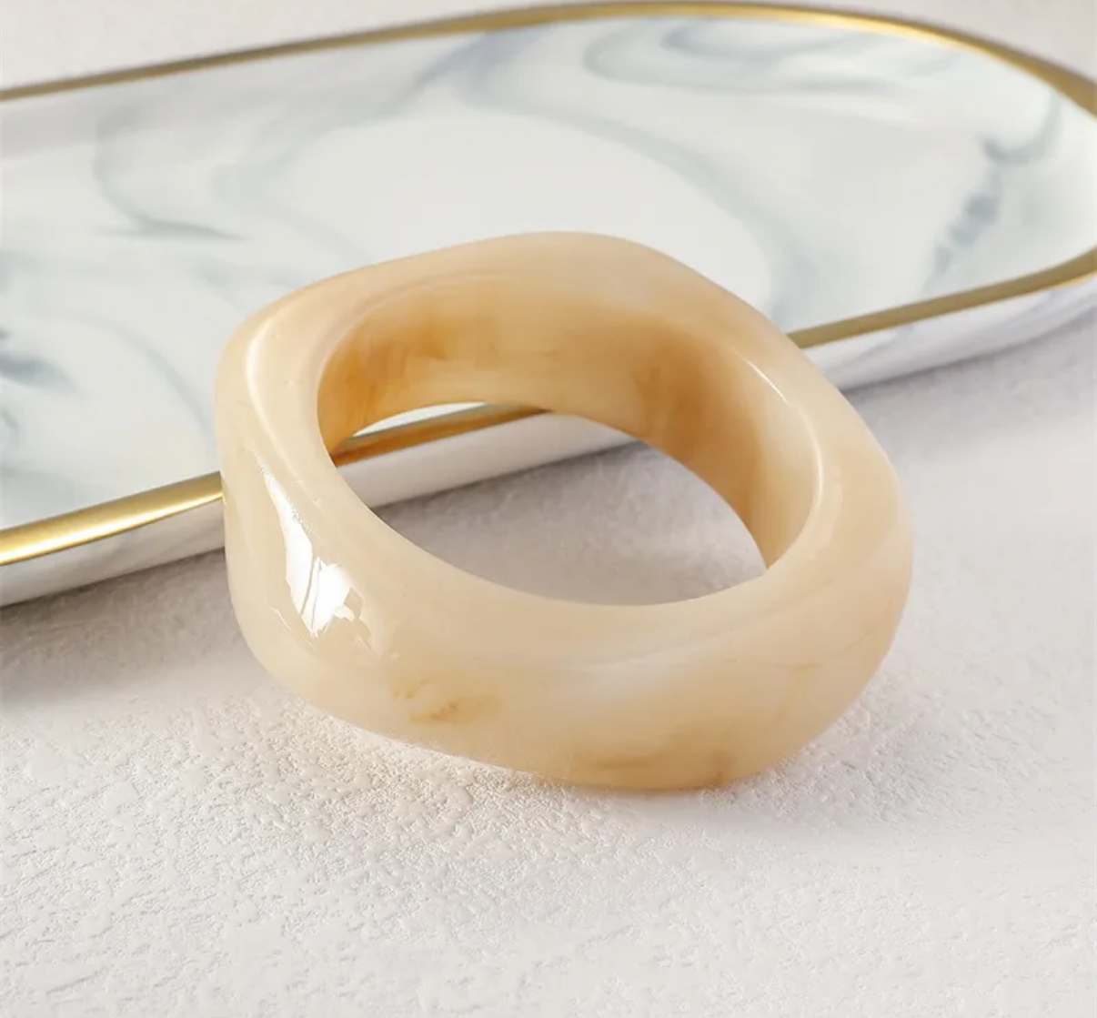 Shoop Acrylic Beige Bangle