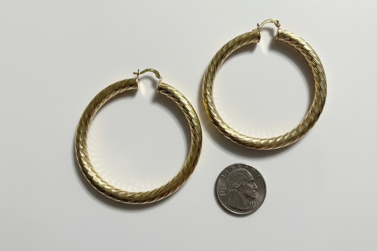 Vibey Earrings Gold Plated Round Hoop Jewelry
