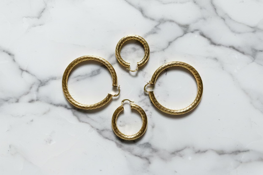 Vibey Earrings Gold Plated Round Hoop Jewelry