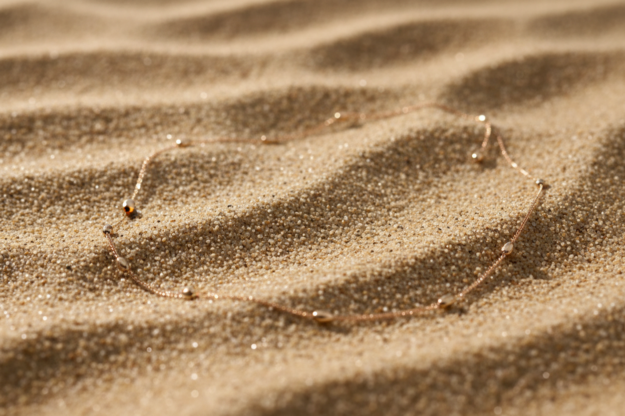 Babes Gold Necklace, 18K Gold Plated Steel