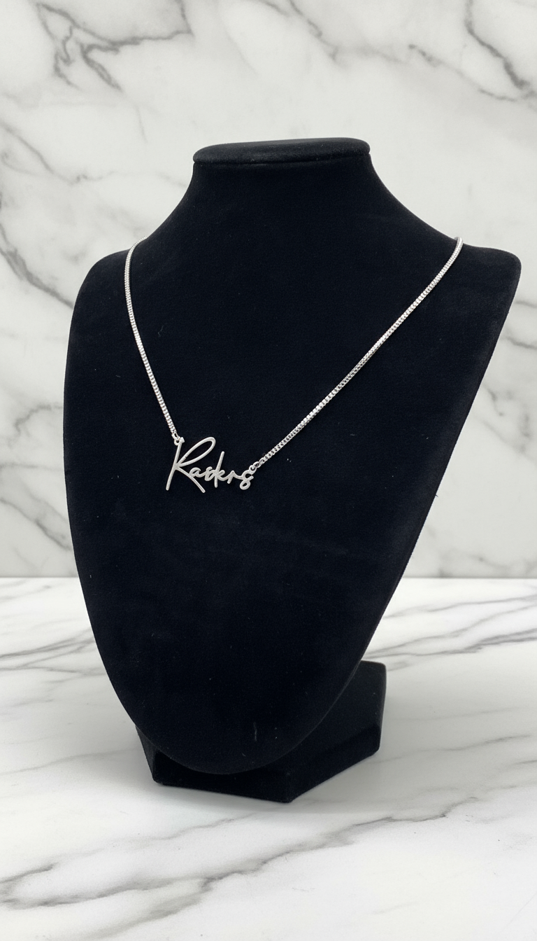 Raiders Necklace Stainless Steel Silver