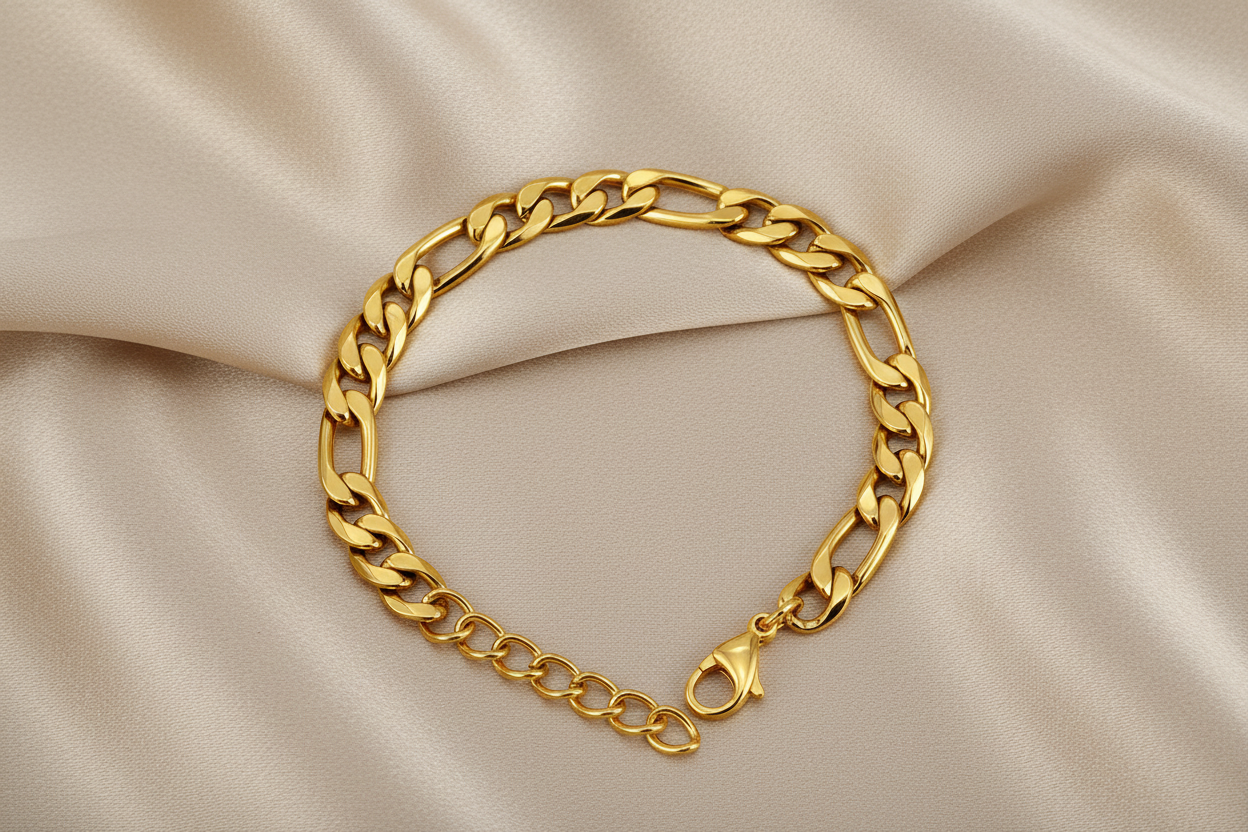 Tsk Tsk Bracelet, 18K Gold Plated Steel Tarnish Free Jewelry