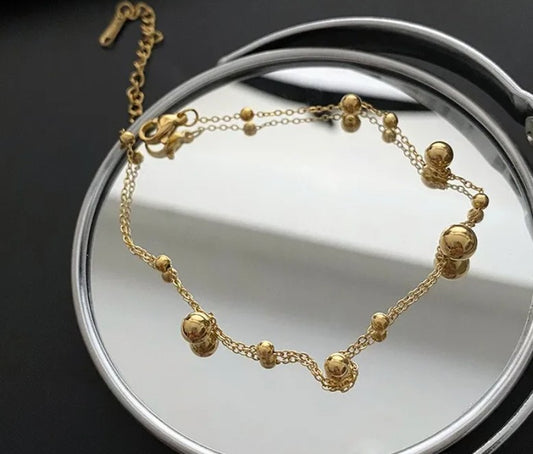 Steady Anklet 18K Gold-Plated Waterproof Tarnish Free Jewelry