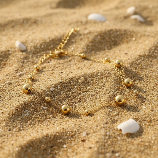 Steady Anklet 18K Gold-Plated Waterproof Tarnish Free Jewelry