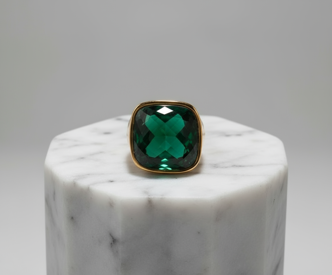 Le Chic 18K Gold Plated Statement Ring Stainless Steel