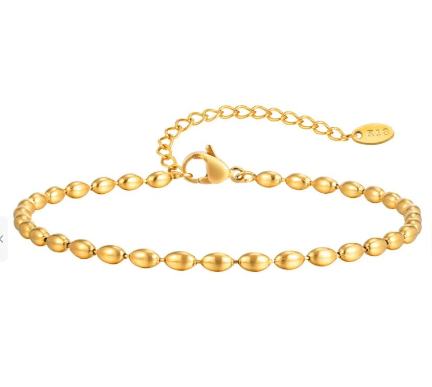Soph Link Bracelet, 18K Gold Plated Steel Hypoallergenic Waterproof Tarnish Free Jewelry 3