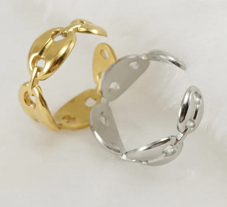 Lali Link Open Ring 18K Gold plated stainless steel
