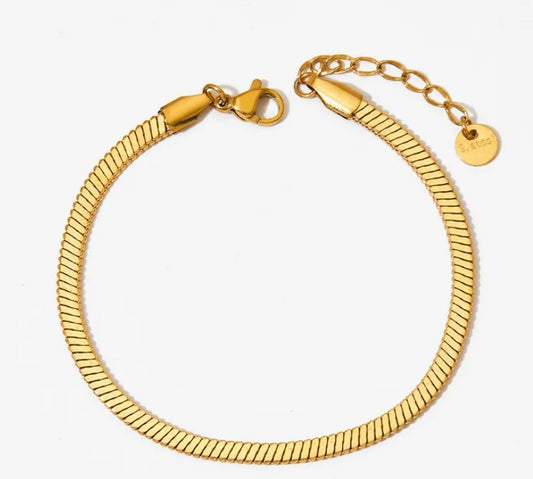 Trenz Link Bracelet, 18K Gold Plated Steel Hypoallergenic Waterproof Tarnish Free Jewelry (Copy)